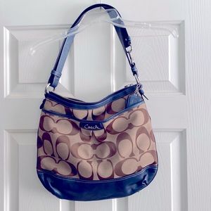 Coach classic style leather, canvas bag